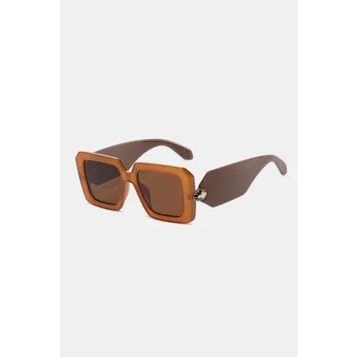 Stylish Tortoise Square Sunglasses with Durable Polycarbonate Frame