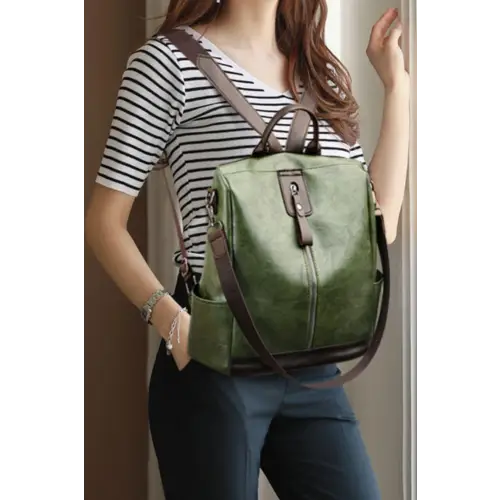 Stylish Large Leather Backpack Bag