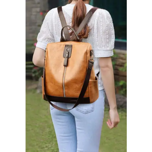 Stylish Large Leather Backpack Bag