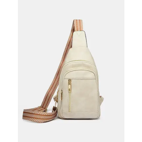 Stylish Leather Adjustable Strap Crossbody Bag