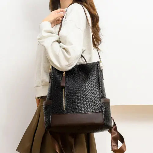 Stylish and Authentic Leather Backpack Bag
