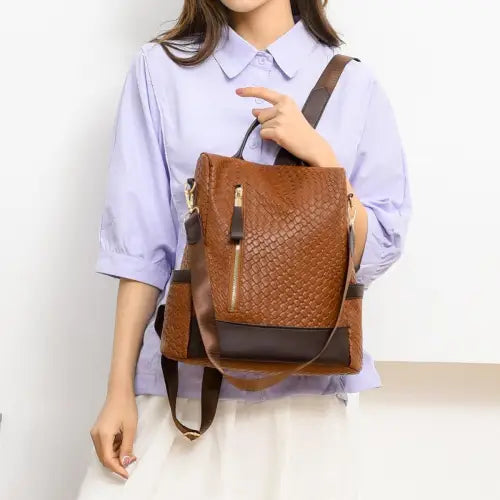 Stylish and Authentic Leather Backpack Bag