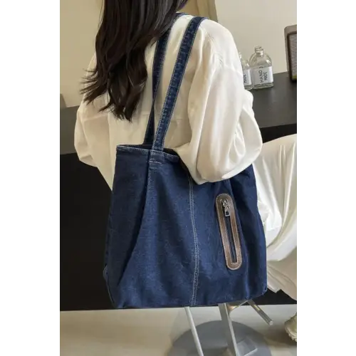 Stylish Medium Denim Tote Bag