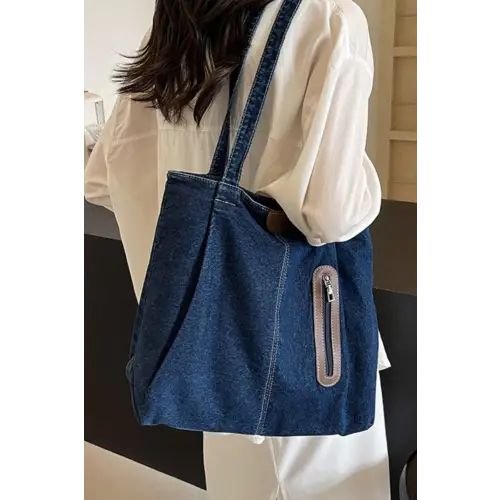 Stylish Medium Denim Tote Bag