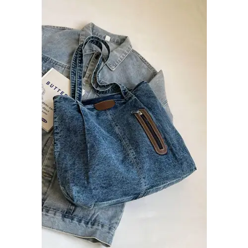 Stylish Medium Denim Tote Bag