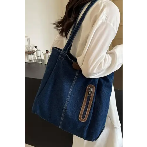 Stylish Medium Denim Tote Bag