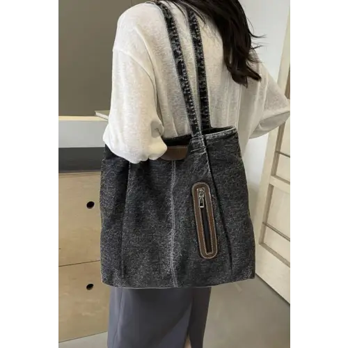 Stylish Medium Denim Tote Bag