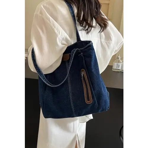 Stylish Medium Denim Tote Bag