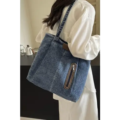 Stylish Medium Denim Tote Bag