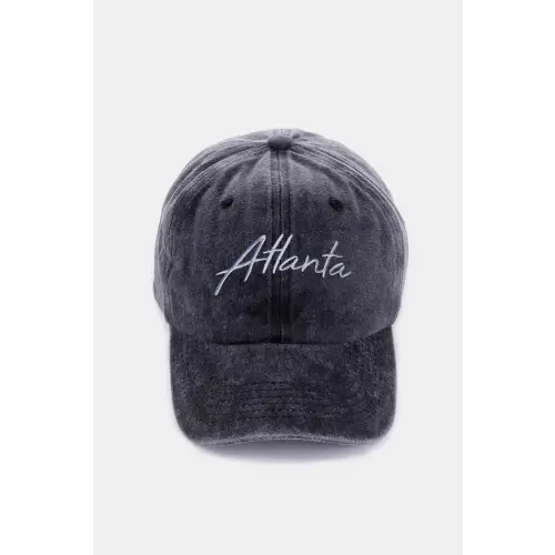 Stylish Washed Atlanta Embroidered Baseball Cap