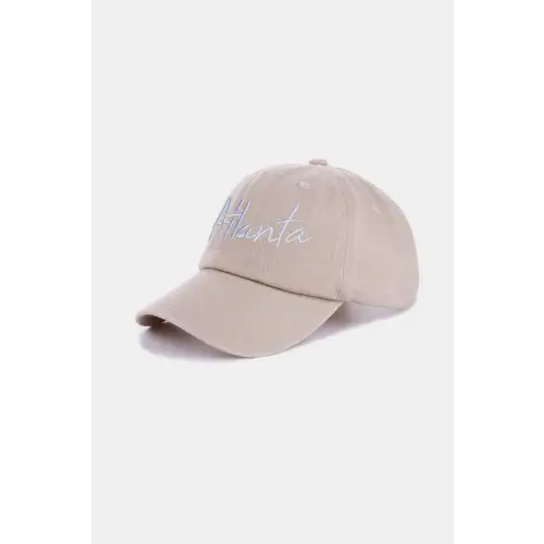 Stylish Washed Atlanta Embroidered Baseball Cap