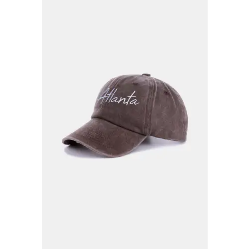 Stylish Washed Atlanta Embroidered Baseball Cap