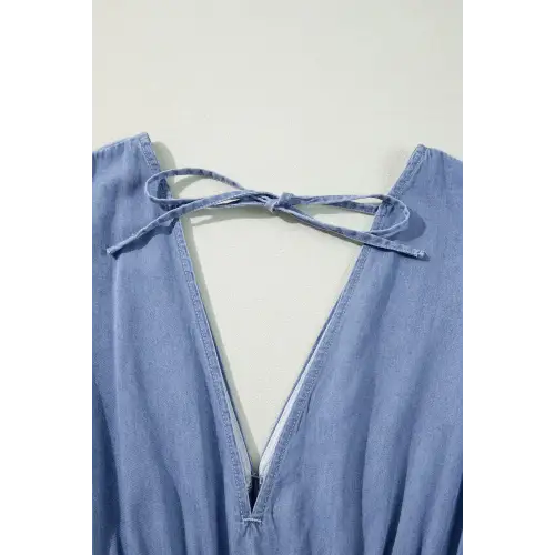 Sultry Tied Denim Dress