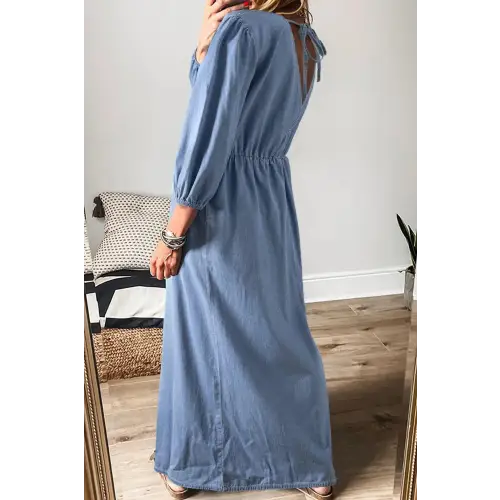 Sultry Tied Denim Dress