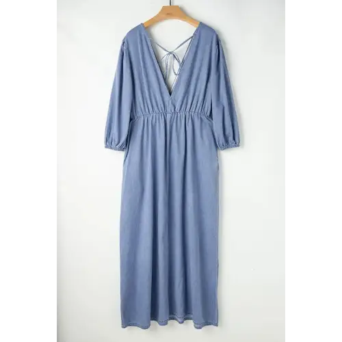 Sultry Tied Denim Dress