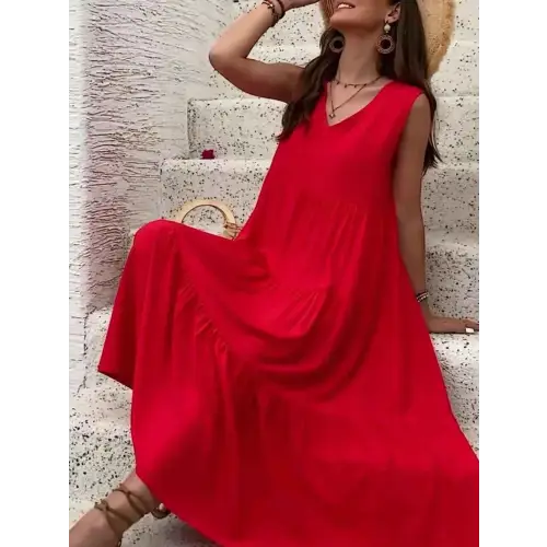 Tiered Cotton Comfort Dress