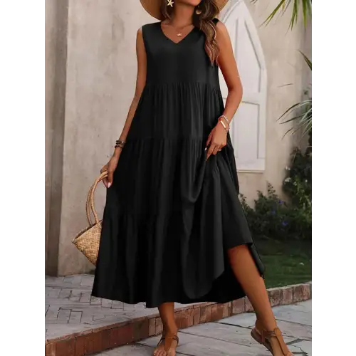 Tiered Cotton Comfort Dress