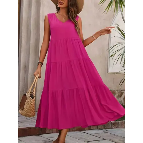Tiered Cotton Comfort Dress