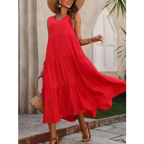 Tiered Cotton Comfort Dress