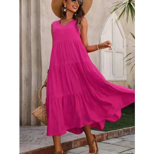 Tiered Cotton Comfort Dress