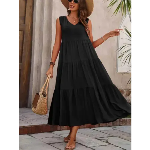 Tiered Cotton Comfort Dress