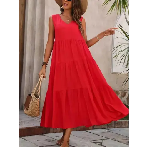 Tiered Cotton Comfort Dress