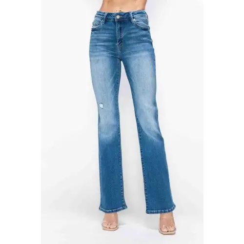 Distressed High Rise Jeans Medium