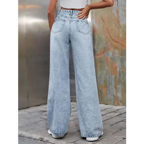 Blue Wide Leg Jeans