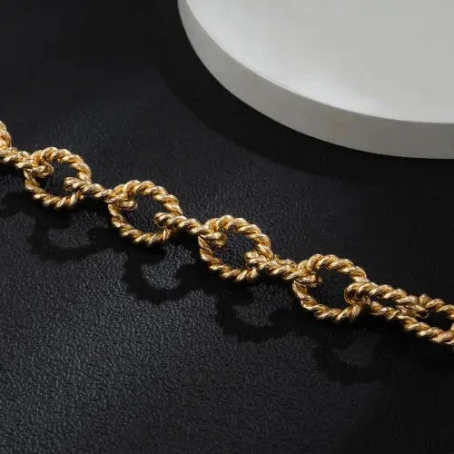 Punk Twist Gold Chain Necklace