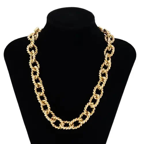 Punk Twist Gold Chain Necklace