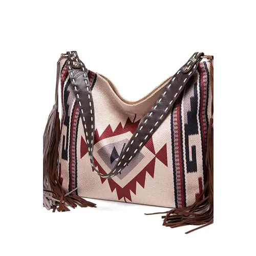 Geometric Canvas Tote Bag