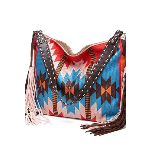 Geometric Canvas Tote Bag