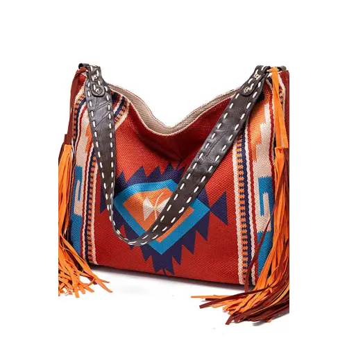 Geometric Canvas Tote Bag
