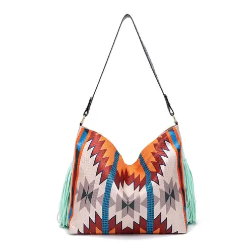 Geometric Canvas Tote Bag