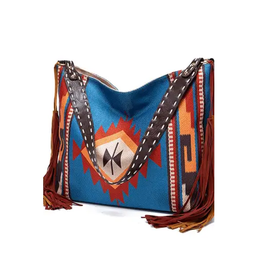 Geometric Canvas Tote Bag
