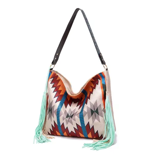Geometric Canvas Tote Bag