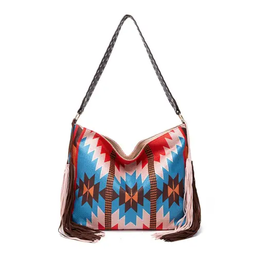 Geometric Canvas Tote Bag