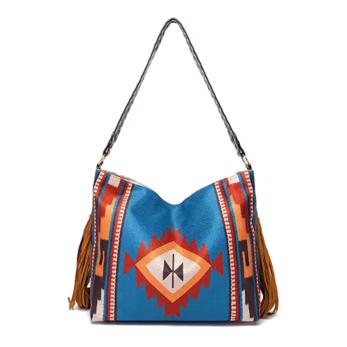 Geometric Canvas Tote Bag
