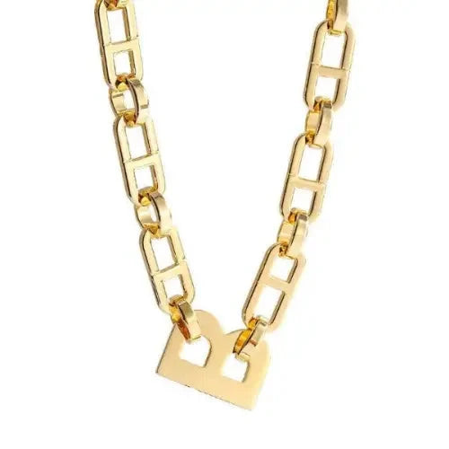 Hip Hop Gold Necklace B Letter