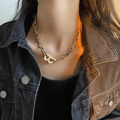 Hip Hop Gold Necklace B Letter