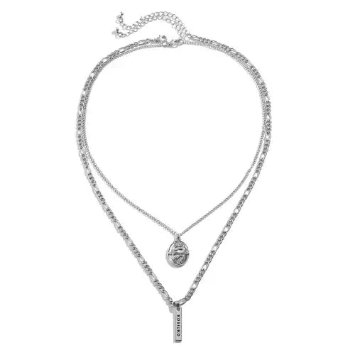 Layered Silver Chain Necklace