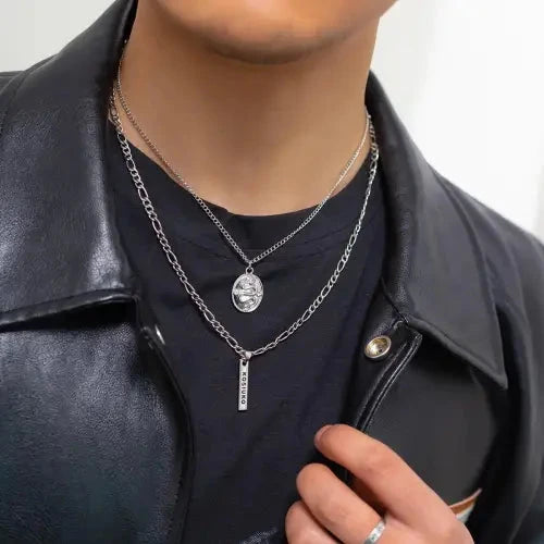 Layered Silver Chain Necklace