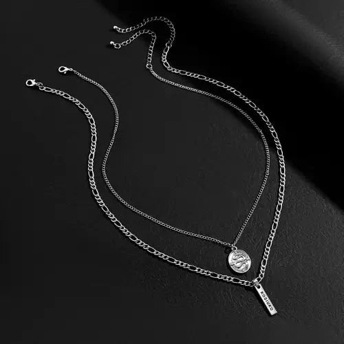 Layered Silver Chain Necklace