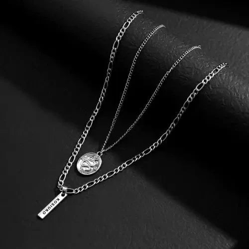Layered Silver Chain Necklace