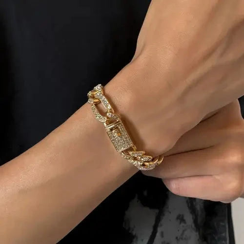 Personalized Diamond Gold Bracelet