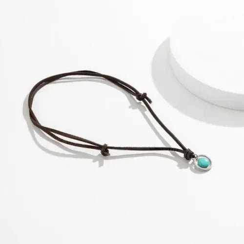 Ring Hollow Turquoise Necklace