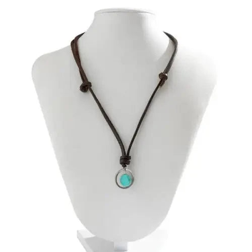 Ring Hollow Turquoise Necklace