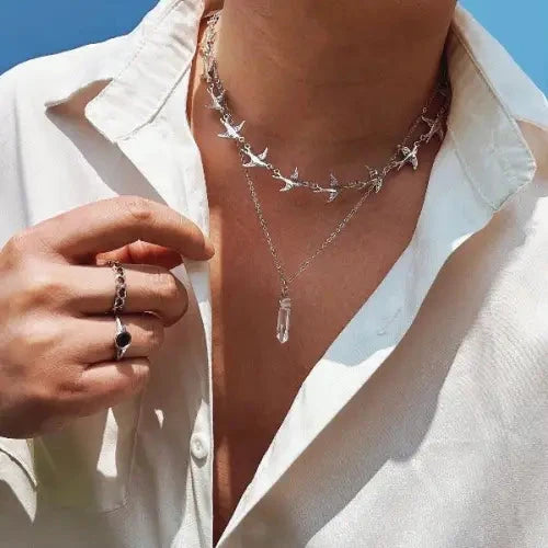 Silver Bird Necklace