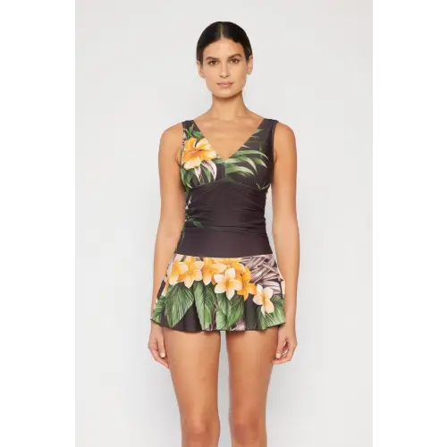 Tropical Elegance Swim Dress