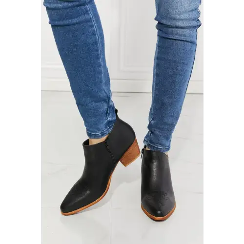 Cowboy Bootie Black